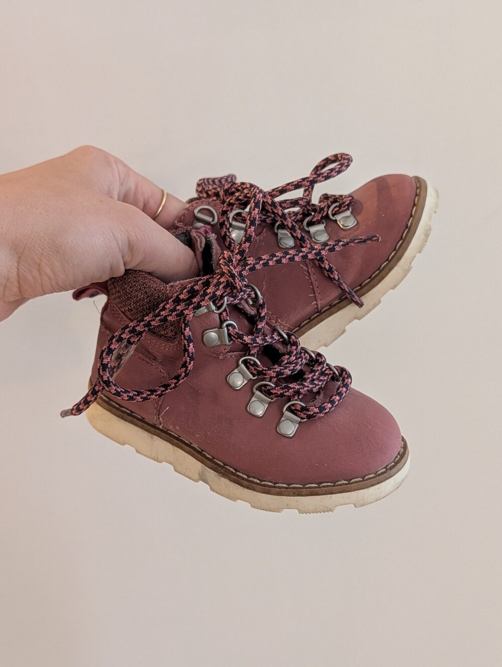 2/$10 ❤️ Zara Baby Girl Pink Combat Boots